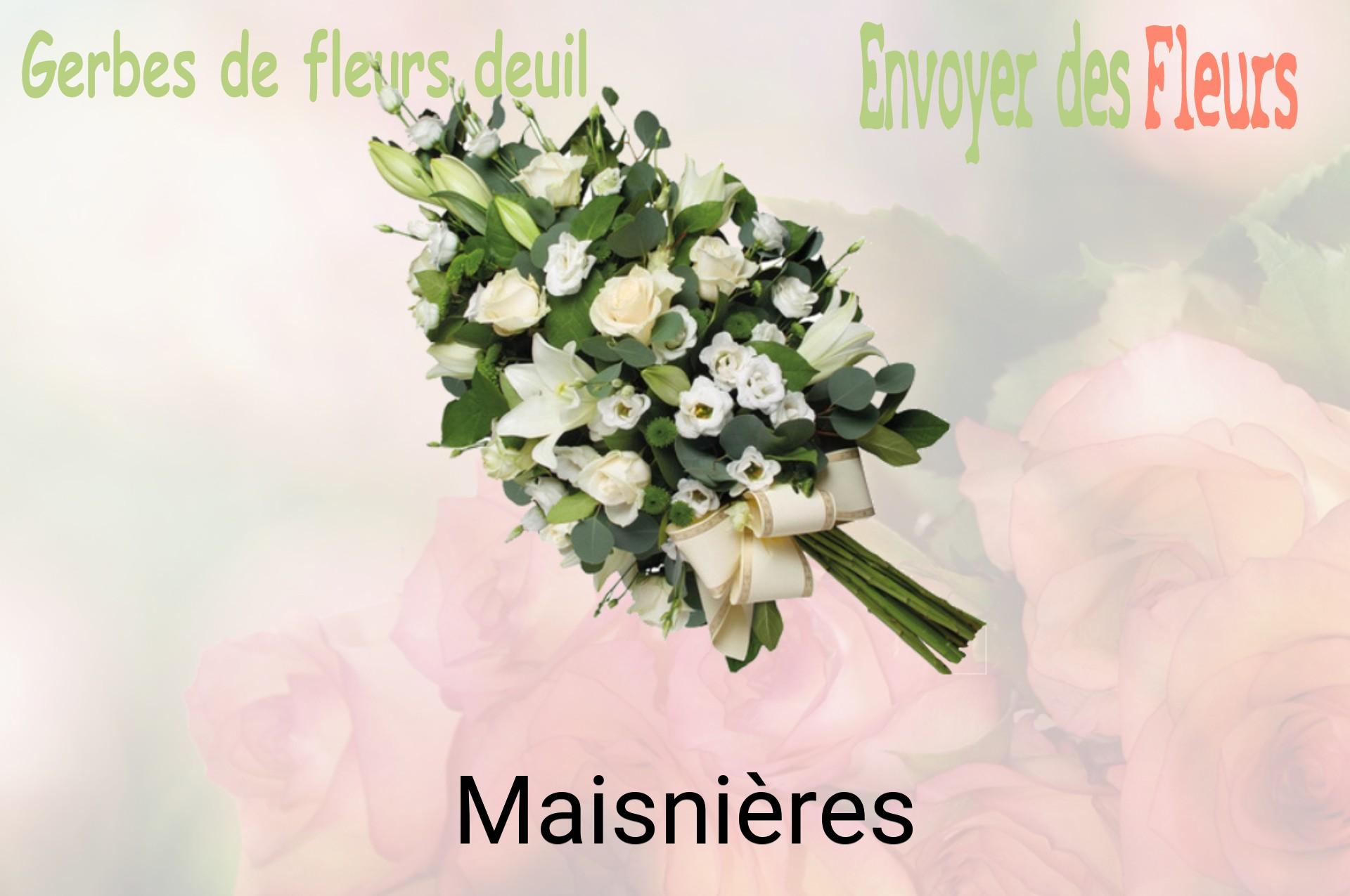 Gerbe de fleurs de deuil livrée à Maisnières